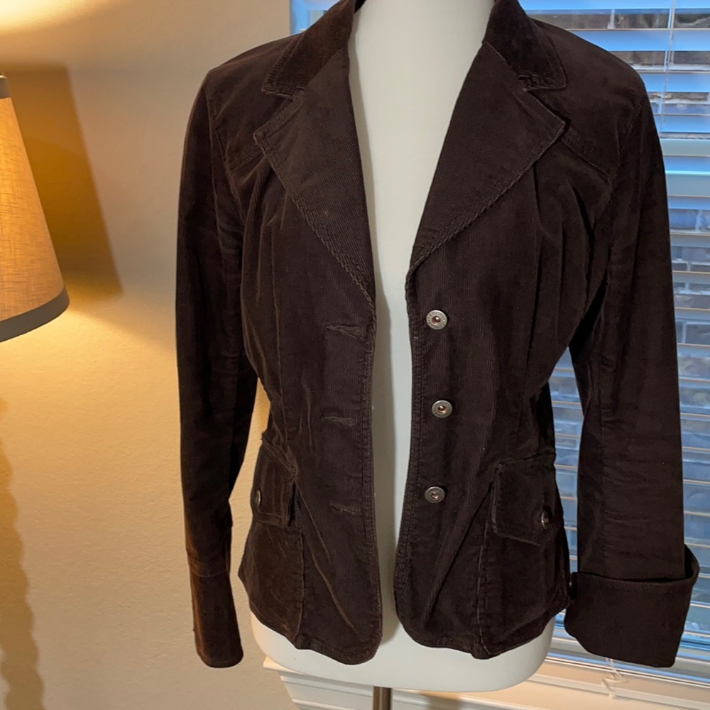 Tommy Hilfiger Size M Dark Brown Corduroy Jacket